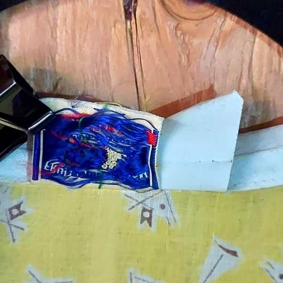 Vintage Fruit Of The Loom Yellow Peter Pan Collared Belted Dress - Picture 5 of 16